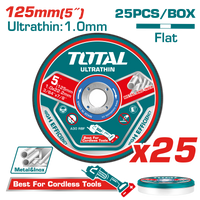 TOTAL 25 PCs Ultra-thin metal cutting disc 125mm | 5" set (TAC21012525)
