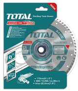 TOTAL Turbo diamond disc 115(4-1/2")X22mm 4.5"