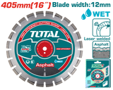 TOTAL 405mm Diamond Disc for Floor Saw – 16" Laser Welded Asphalt Cutting Blade (TAC2164053)