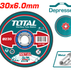 TOTAL Abrasive Metal Grinding Disc 230mm | 9" x 6.0mm x 22.2mm – Depressed Center (TAC2232301)