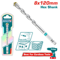 TOTAL Masonry Drill Bit – 8×120mm Hex Shank (TAC280812)