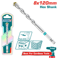 TOTAL Masonry Drill Bit – 8×120mm Hex Shank (TAC280812)