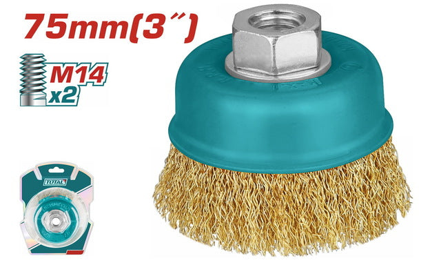 TOTAL 75mm Wire Cup Brush – TAC31031 TOTAL 75mm Wire Cup Brush – TAC31031