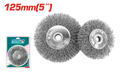 TOTAL Wire Wheel Brush 125mm | 5" – Steel Wire Cleaning & Surface Preparation Wheel (TAC36051)