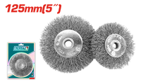 TOTAL Wire Wheel Brush 125mm | 5" – Steel Wire Cleaning & Surface Preparation Wheel (TAC36051)