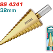 TOTAL Step Drill Bit HSS4341 – 4-32mm Titanium Finish (TAC43201)