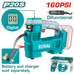 TOTAL Cordless Auto Air Compressor 20V | 160 PSI - Without Battery & Charger (TACLI2012)