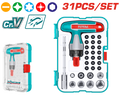 TOTAL 31 Pcs T-Handle Wrench Screwdriver Set (TACSD30316)