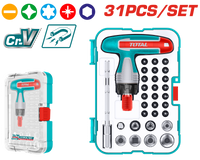 TOTAL 31 Pcs T-Handle Wrench Screwdriver Set (TACSD30316)