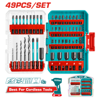 TOTAL 49 Pcs Impact Screwdriver Bits Set – Mixed Lengths, Nut Drivers & Drill Bits (TACSDL24906)