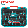 TOTAL 24PCs Router Bits Set 6mm (TACSR12406)