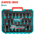 TOTAL 24PCs Router Bits Set 8mm (TACSR12408)