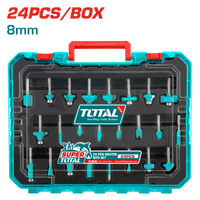TOTAL 24PCs Router Bits Set 8mm (TACSR12408)