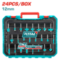 TOTAL 24PCs Router Bits Set 12mm (TACSR12412)