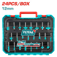 TOTAL 24PCs Router Bits Set 12mm (TACSR12412)