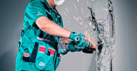 TOTAL Cordless Brushless Angle Grinder 20V – 125mm | 5", 1200W with 2 Batteries (TAGLI2120272)