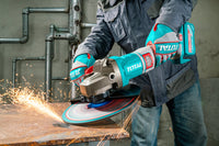TOTAL 42V Brushless Cordless Angle Grinder 230mm – 2600W with 2 Batteries & Charger (TAGLI4260182)