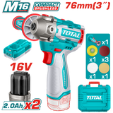 TOTAL Cordless Polisher – 16V Brushless, Variable Speed, 3" | 76mm Pad (TAPLI1676)