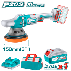 TOTAL Cordless Polisher Brushless Motor 20V - 150mm | 6" (TAPLI20151)
