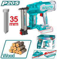 TOTAL Cordless Brad Nailer 20V – Battery Operated Finish Nailer - Battery & Charger Sold Separately (TCBNLI2005)