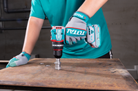 TOTAL 2 Pcs Cordless Combo Kit 20V – Brushless Drill & Angle Grinder Set (TCKLI20256)