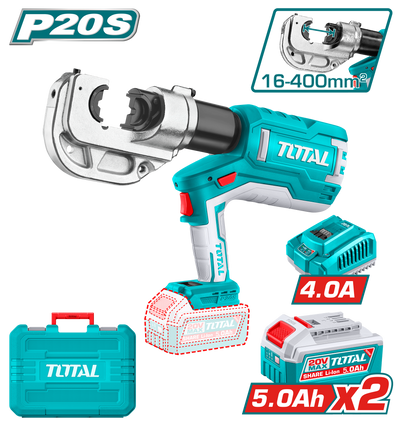 TOTAL 20V Cordless Hydraulic Crimping Tool 16–400mm²