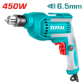 TOTAL Electric Drill 450W | 6.5mm – High Speed Variable Control Drill (TD45658)