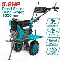 TOTAL Diesel Tiller 5.2HP – Diesel Garden Cultivator (TDC12006)