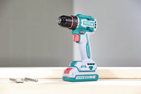 TOTAL 20V Compact Brushless Cordless Impact Drill 50Nm – With 2 Batteries & 47 Accessories (TDLI205062)