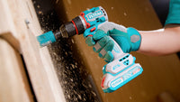 TOTAL 20V Compact Brushless Cordless Drill 55Nm – 13mm Metal Chuck with 47 Accessories & Battery (TDLI205582)