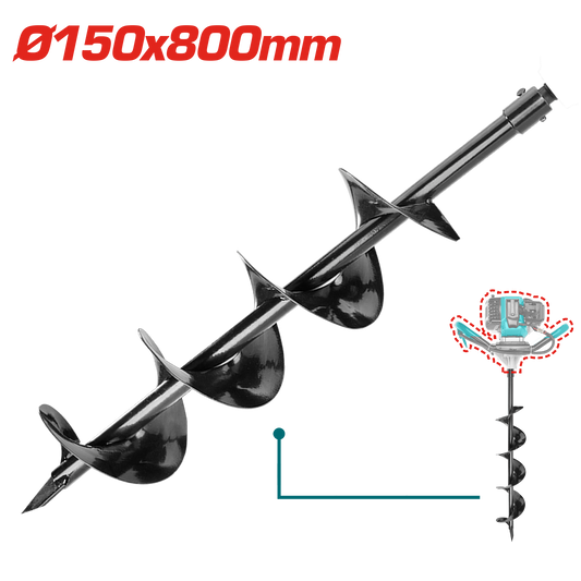 Total Φ150×800mm Earth Auger Bit – Durable & Efficient