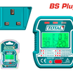TOTAL LCD Socket Tester with RCD Function – BS Plug, 90–250V AC, Seven Test Modes, Backlit Display (TESST30012)