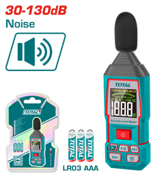 جهاز قياس مستوى الصوت TOTAL 30-130dB بدقة عالية وشاشة مضيئة