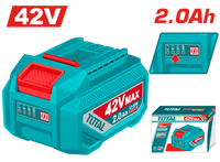 TOTAL 42V Lithium-Ion Battery Pack – 2.0Ah Capacity with LED Power Indicator, Compatible with P42M Tools (TFBLI42201)