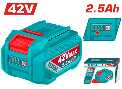 TOTAL Lithium-Ion Battery Pack 42V – 2.5Ah with LED Indicator (TFBLI42251)