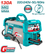 TOTAL Inverter Flux Core Arc Welding Machine 130A (FCAW) – No Gas Required (TFC13018)
