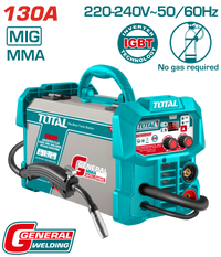 TOTAL Inverter Flux Core Arc Welding Machine 130A (FCAW) – No Gas Required (TFC13018)