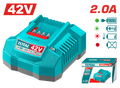 TOTAL P42M Lithium-Ion Battery Charger – 42V 2.0A Fast Charging (TFCLI42021)