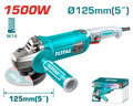 TOTAL Electric Angle Grinder 1500W - 125mm | 5" (TG11512536)