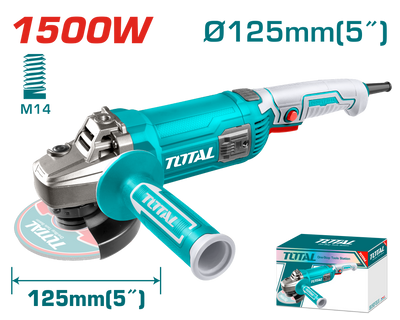 TOTAL Electric Angle Grinder 1500W - 125mm | 5" (TG11512536)