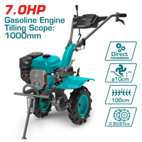 TOTAL Gasoline Tiller 7HP – Petrol Garden Cultivator (TGC12006)