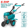TOTAL Gasoline Tiller – 6.5HP Petrol Engine, 900mm Tilling Scope, 150–300mm Depth, Belt Drive (TGC5002)