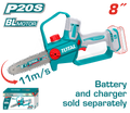 TOTAL Cordless Pruner Saw 20V Brushless –20cm | 8" Bar - Battery & Charger Sold Separately (TGSLI2088)