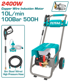 TOTAL High Pressure Washer for Commercial Use 2400W – 100 Bar Heavy Duty Cleaner (TGT11176)