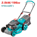TOTAL Gasoline Lawn Mower 20" 196cc – 4-in-1 Cutting System with Zongshen Engine (TGT196201)