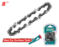 TOTAL 8" Saw Chain – 3/8" Pitch, 0.043" Gauge, 33 Drive Links (TGTSC50801)