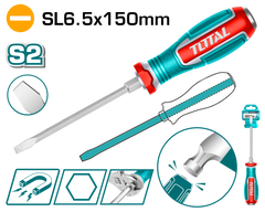 TOTAL Magnetic Slotted Impact Screwdriver SL6.5×150mm – TGTSL6150