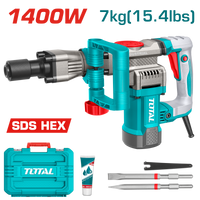 TOTAL 1400W Electric Demolition Breaker 20J – 7kg HEX Jack Hammer with Anti-Vibration System (TH214008)