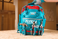 TOTAL Tool Backpack – 1680D Oxford, Rigid Frame, 38×17×46cm (THBP02025)