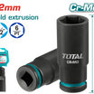 TOTAL 1/2" Drive Deep Impact Socket 22mm – CrMo Heavy Duty Socket (THDIS12222L)